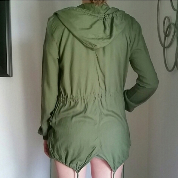 Band Of Gypsies Military Green Anorak Jacket Size XS - Picture 6 of 8